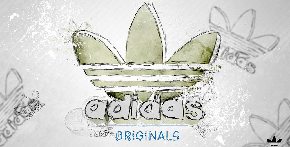 Dessin du logo adidas papier crayon