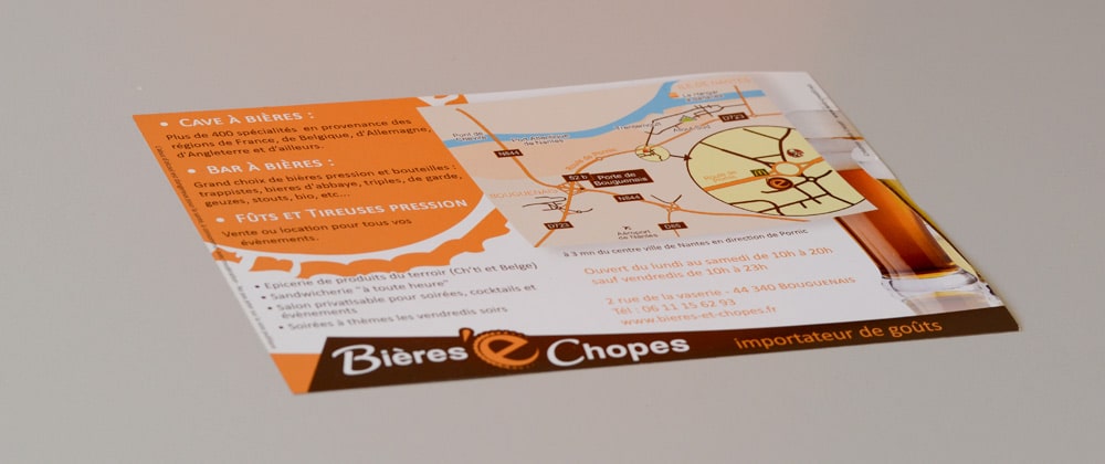 Dos du Flyer de Bières et Chopes