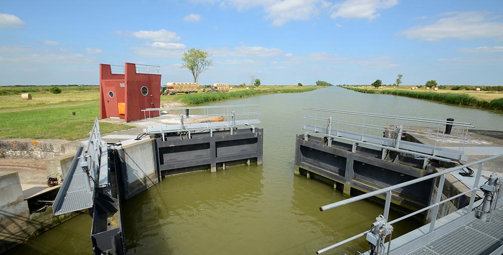 Plan d'ensemble sur le marais poitevin