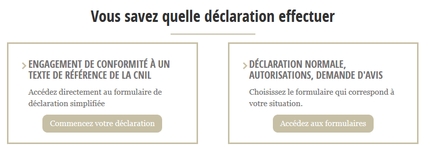 Quelle déclaration CNIL choisir ?