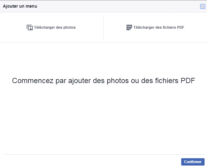 Ajouter un menu sur Facebook