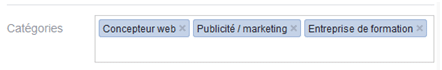 Choisir des catégories pour sa page Facebook
