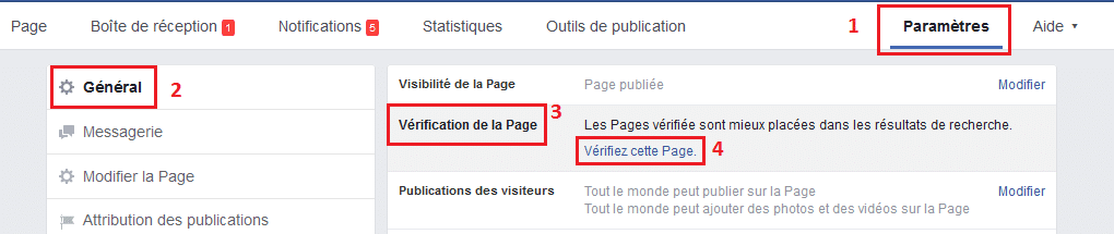 Rendre sa page Facebook officielle