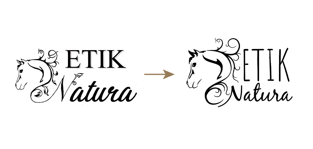 Avant aprè, refonte logo Etik Natura