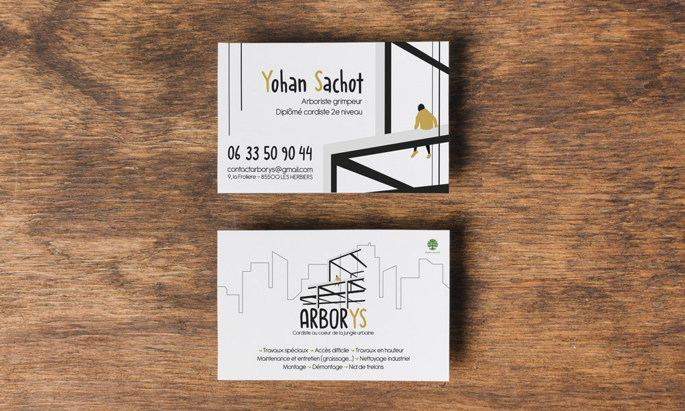Cartes de visite cordiste
