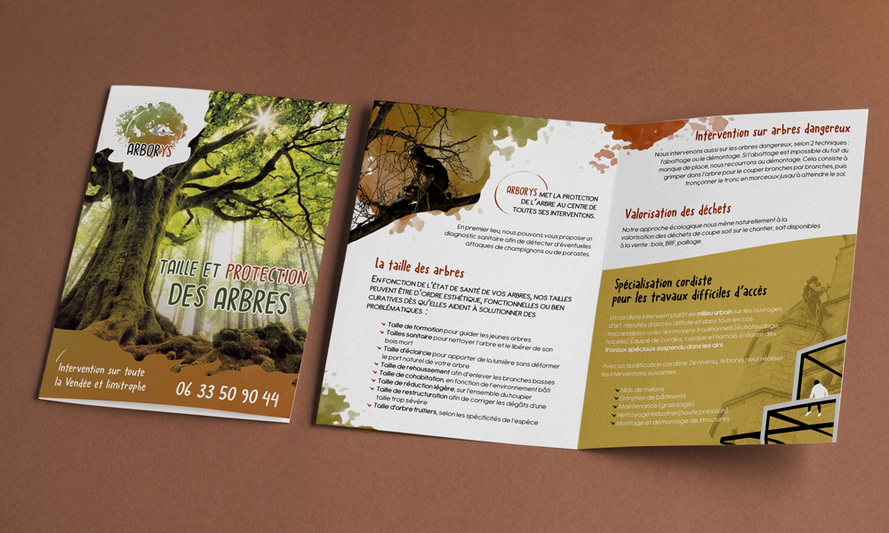 Création d'un flyer d'arboriste