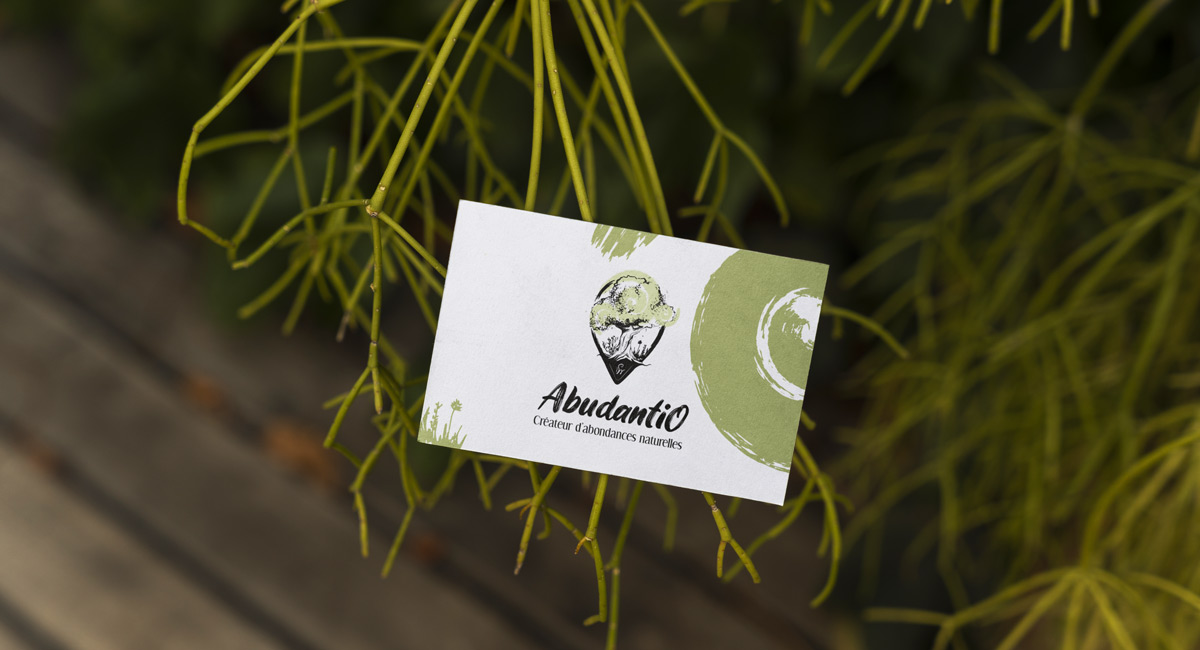 Recto carte de visite jardinier permacole