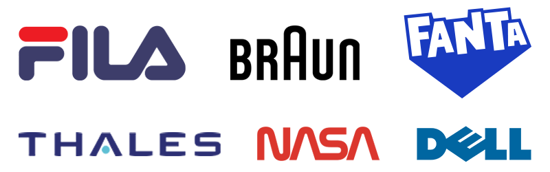 Exemples de wordmark logos à typographie modifiée